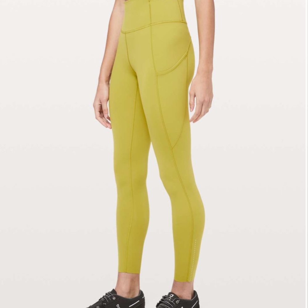 Lululemon Fast and Free Tight 25" Golden Lime